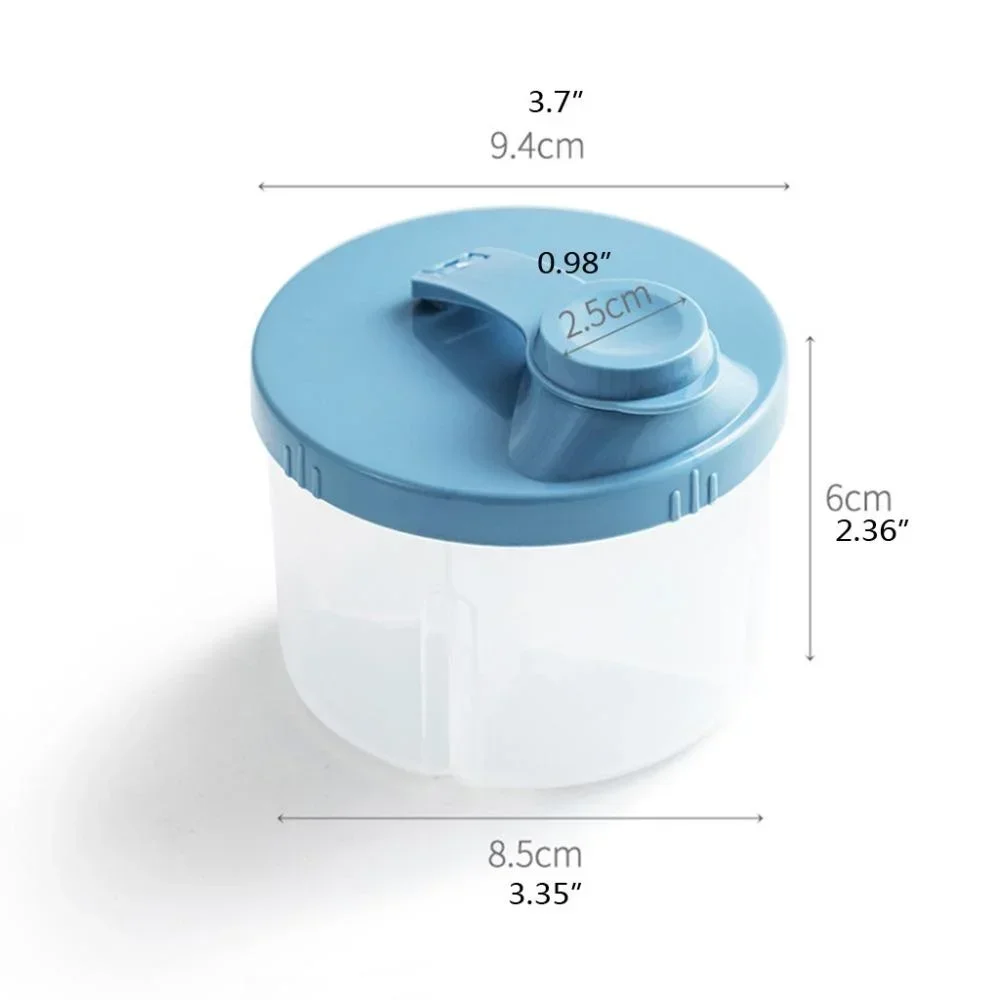 Baby Formula Dispenser on The Go, Non-Spill Rotating Four-Compartment Formula Container To Go, Snack Container for Outdoor