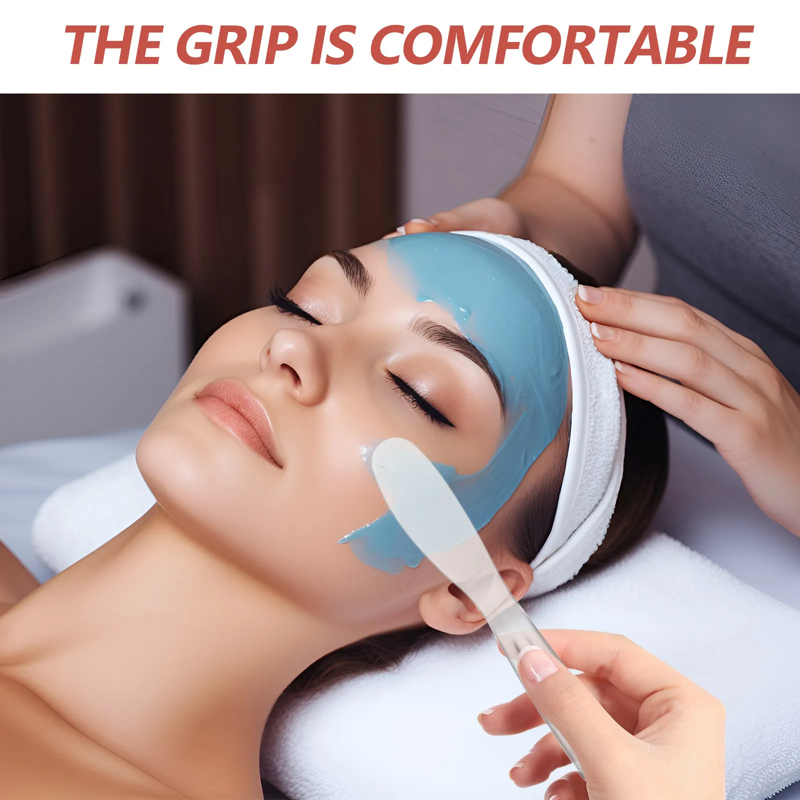 8Pcs Plastic Mask Spatula Thickened Clear Applicator Facial Body Mask Scoop Skincare Mixing Tool Smooth Makeup Beauty
