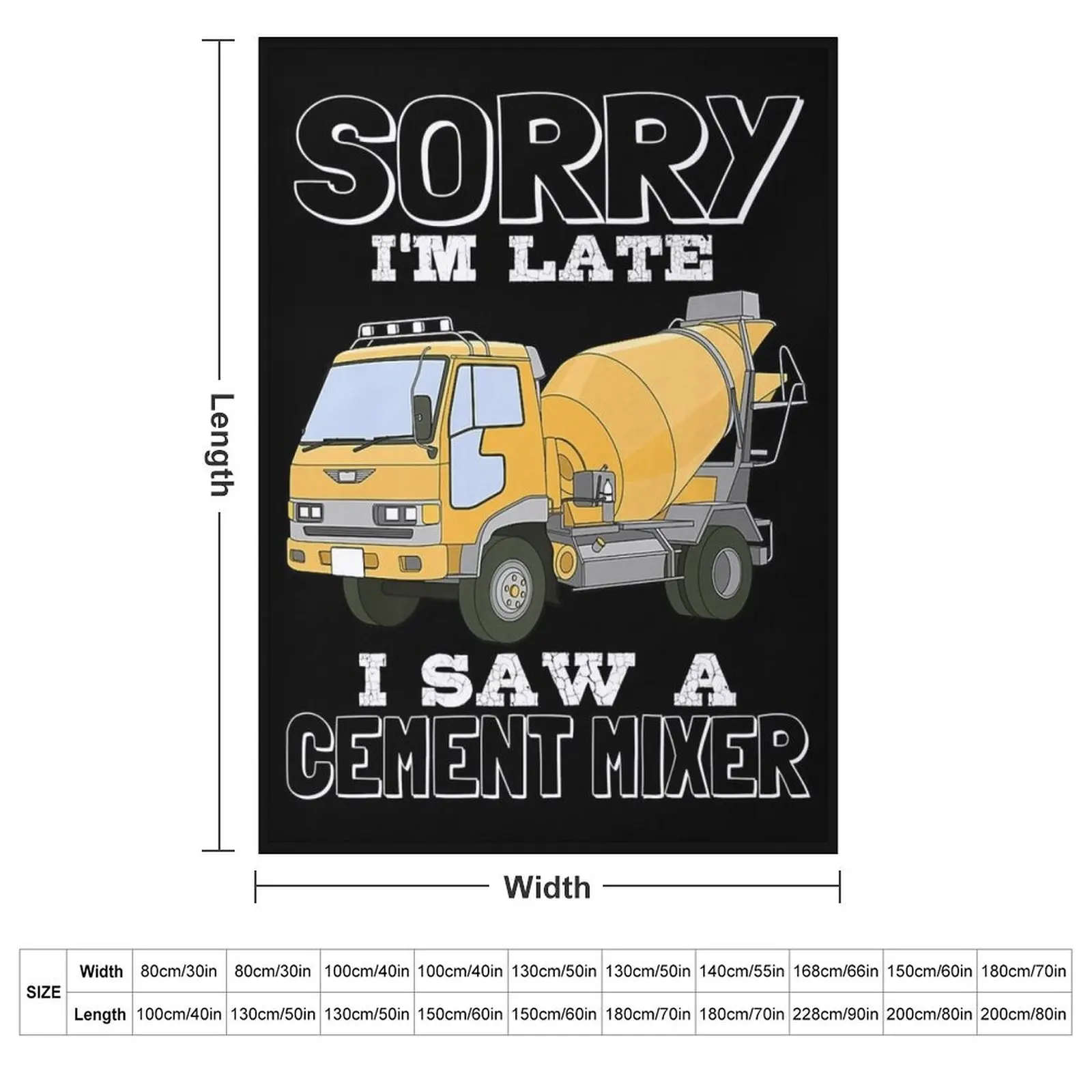 Funny Concrete Mixer Truck Cement Construction Workers Gifts Premium T-Shirt Throw Blanket