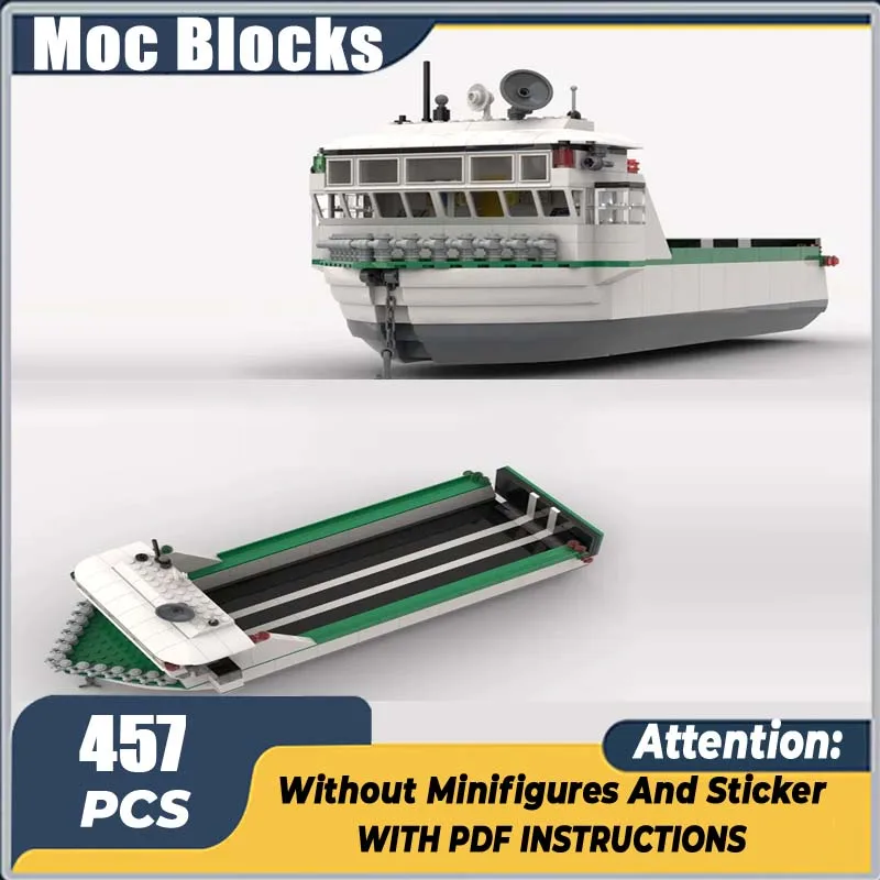 

Urban Transportation Model Moc Building Blocks Ferry Boat Model Technology Modular Gifts Construstion DIY Assembly Set Toys