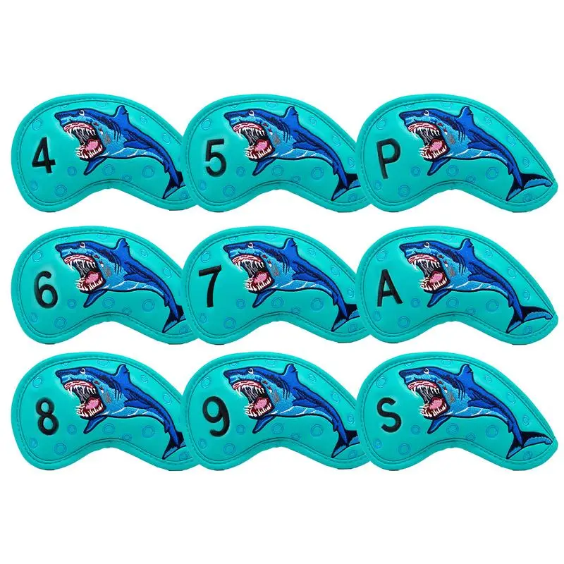 Golf Covers For Irons 9PCS Magnetic Golf Club Head Cover Set Iron Head Covers PU Leather Iron Golf Club Covers Protective