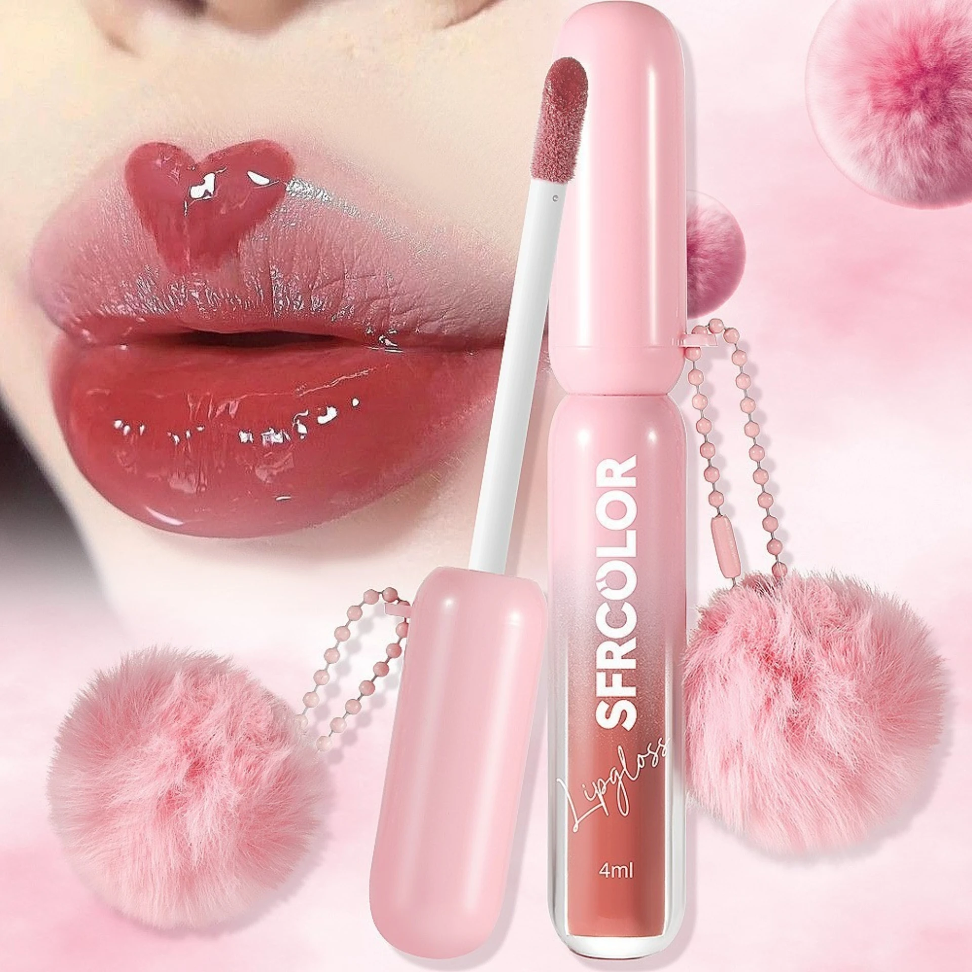 Mirror water light lip glaze long-lasting hydration and easy coloring improve complexion and show tenderness student Cosmetics