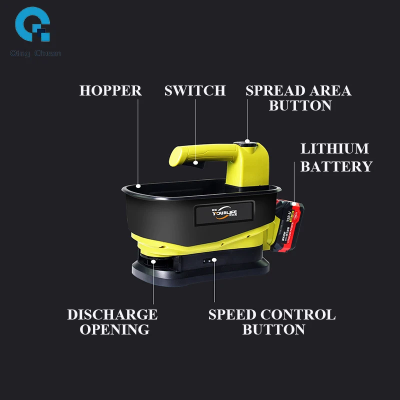 Seeds Planter Fertilizer Sowing Electric Handheld Spreader Feeding Machine Grass Seed Vegetable Small Seed Planting Machine