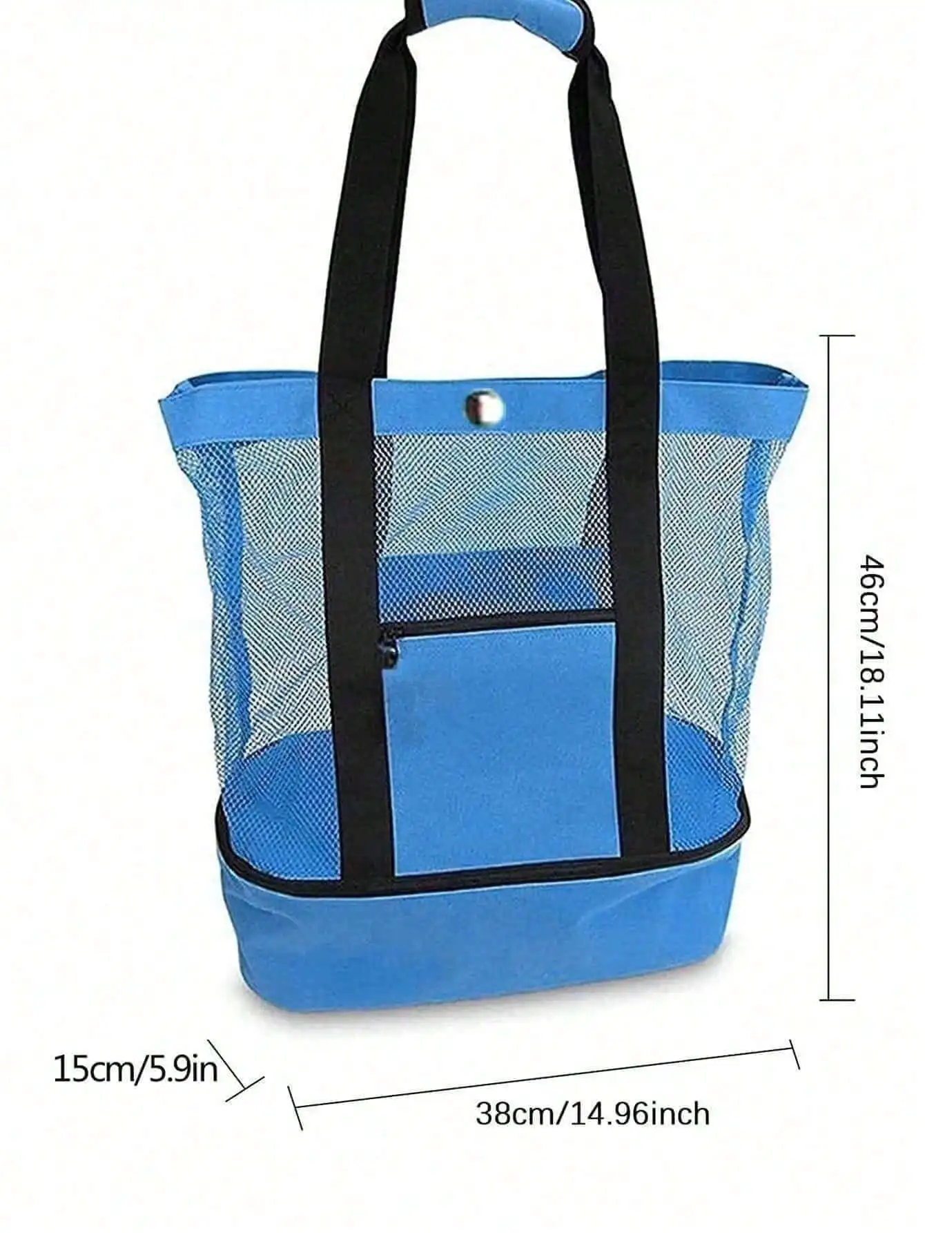 Minimalist Double Layer Beach Bag, Lightweight Versatile Travel Bag, All-Match Outdoor Bag With Insulated Layer