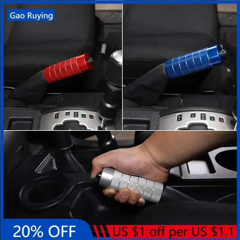 

Gao Ruying For Toyota FJ Cruiser 2007-2021 Aluminum Alloy Red Car Shift Head Handbrake Sleeve Trim Interior Car Accessories