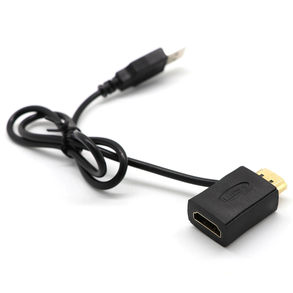 ขั้วต่อ HDMI ชายกับหญิง + USB 2.0 Charger Cable Splitter Adapter Extender