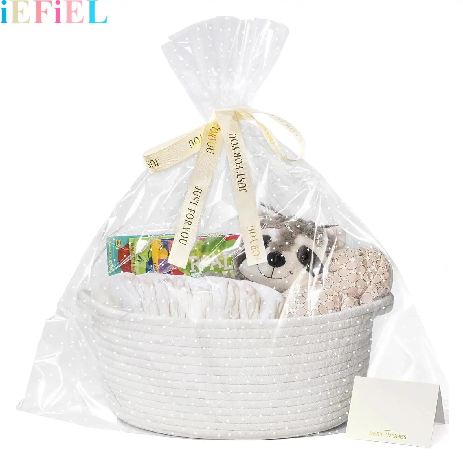 

Small Storage Baskets Easter Gift for Baby Gift Basket Nursery Cute Basket Include Gift Bag Ribbon Greeting Card