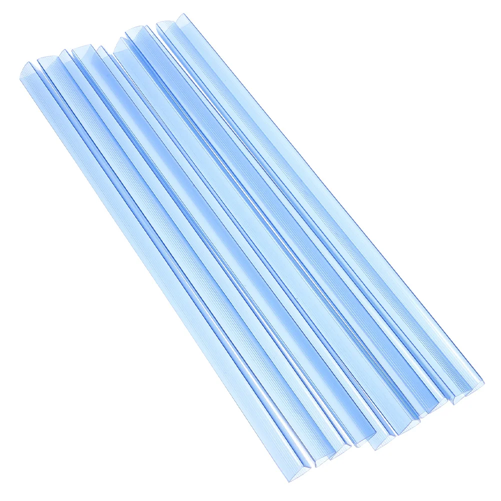 10pcs Plastic Slide Binders Bookbinding Clips Abs Loose Leaf Binder Transparent Pull Rod Clips For Office