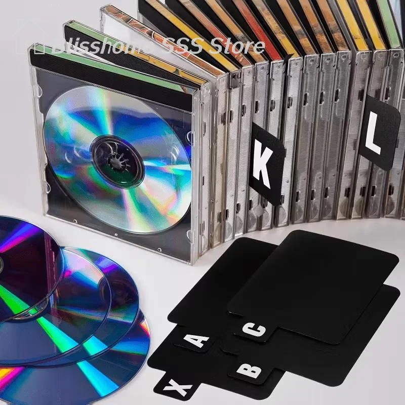 【S】26Pcs/set CD/DVD/Vinyl Record Organizer Dividers A-Z Alphabet File Storage Separator For Music Albums Office Home