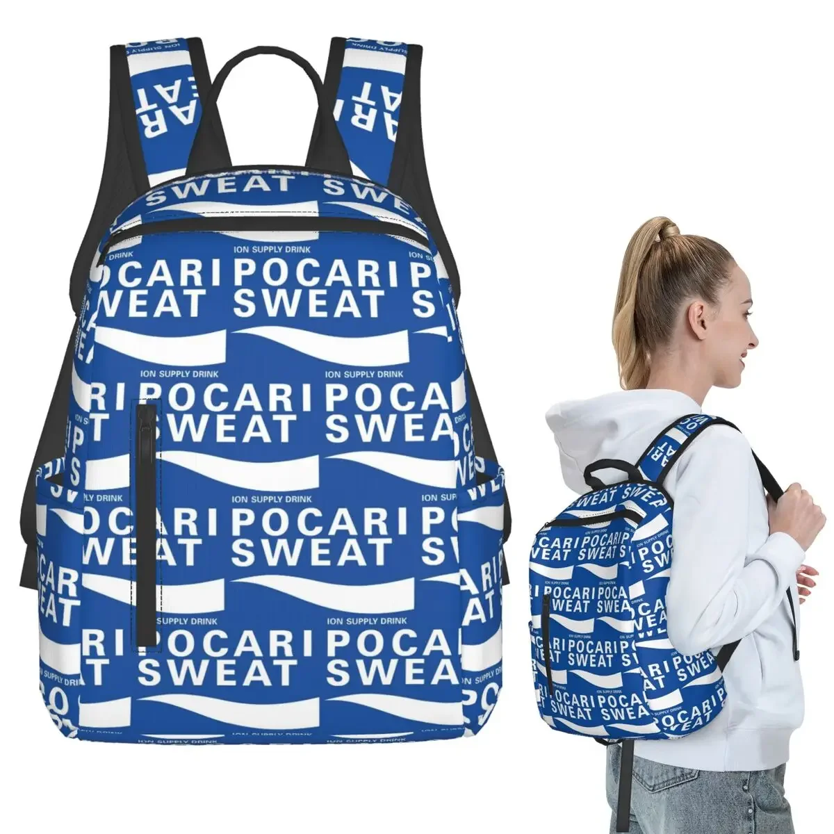 Just Some Pocari Sweat Merch Backpack Student BookBag Children School Bag Computer Shoulder Bags Men Women