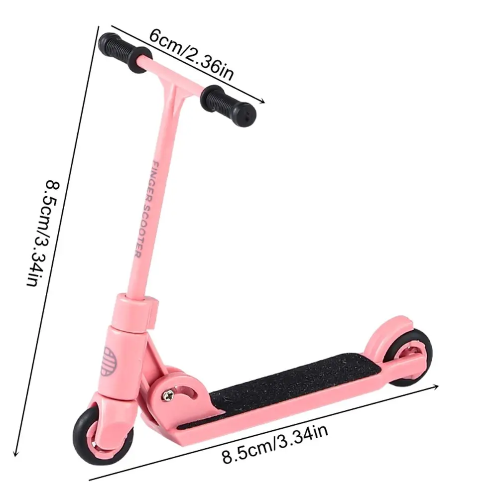 Novelty Foldable Finger Scooter Simulation Two Wheel Mini Scooter Multi Colored Finger Finger Skateboards Finger Training