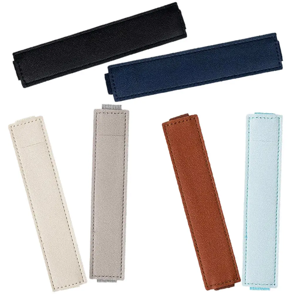 6Pcs Capacitive Pen Sleeve Elastic Band PU Pen Holder Notebook Journal Planner Storage Pouch Pencil Protective Case