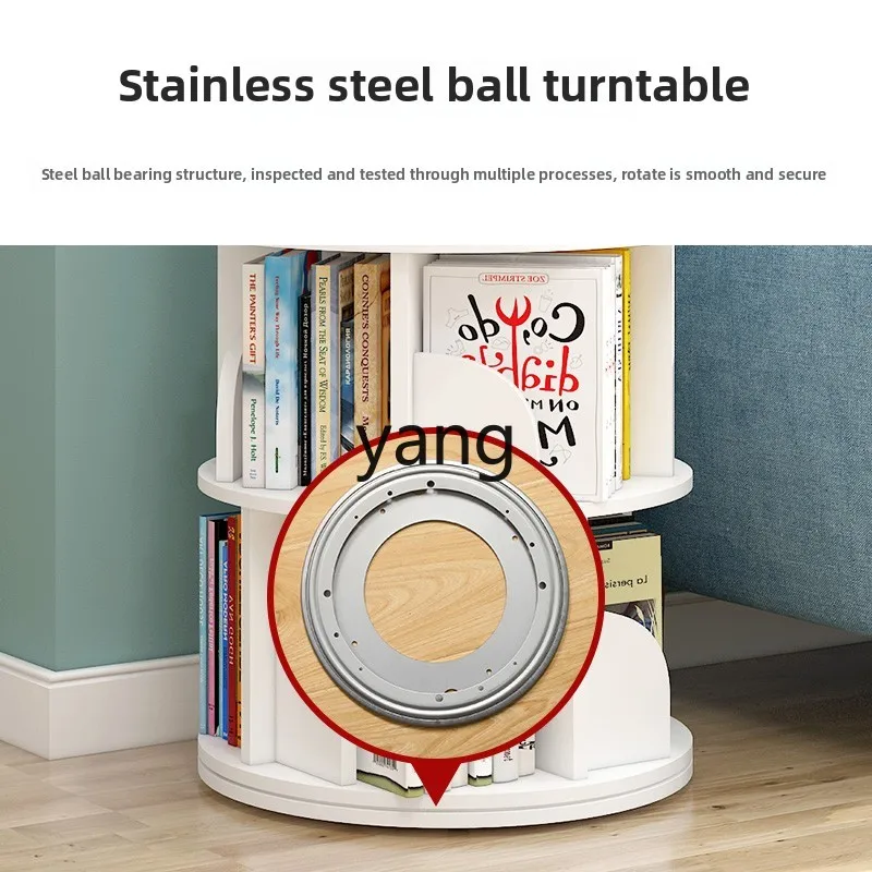 CX Estantería giratoria de 360 grados, estantería para libros con imágenes de suelo para niños que ahorra espacio