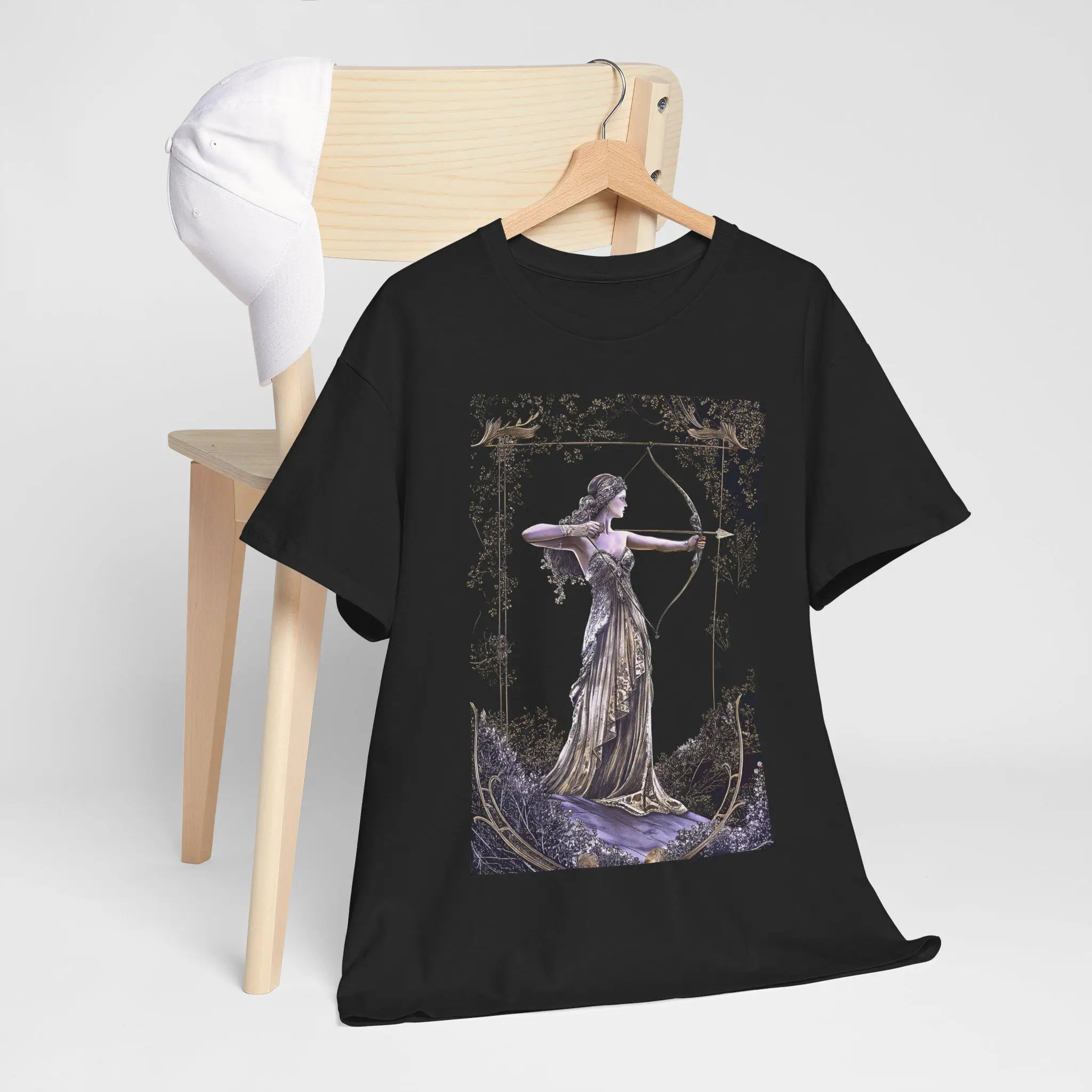 Artemis Goddess of The Hunt Mythology God Graphic T Greek Myth Shirt Unisex Cotton Tee Hunting Lover Gift Mythical Creature Top