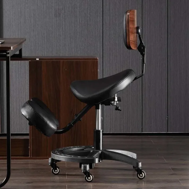 Executive Ergonomic Office Chairs Ergonomic Saddle Stool Kneeling Back Support Heavy Adjustable Rolling Kneel Dental Saloon Spa