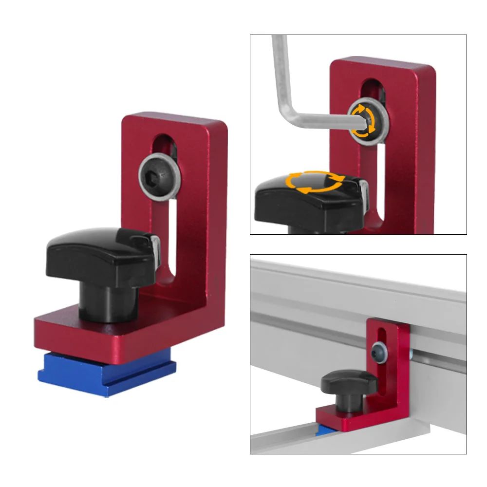 Holzbearbeitungs-T-Nut-Stopper, T-Nut-Begrenzer, Aluminium-Gehrungsschienen-Absperrung, Klappstopper, Nut-Lokalisator, Tischler-DIY-Werkbankwerkzeuge – Detail 12