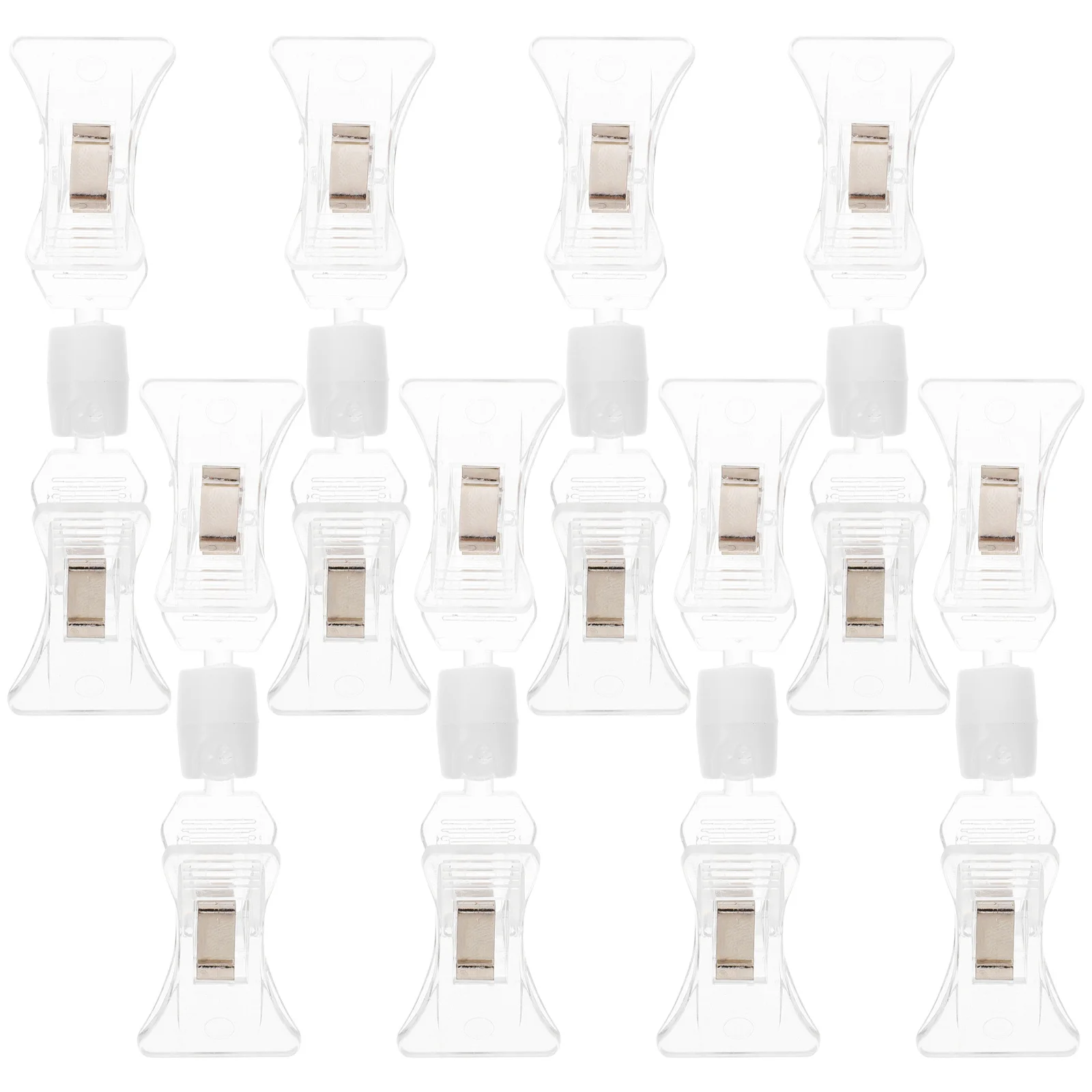 

8Pcs Price Ad Clips Clear Double Sided Sign Holders for Retail Display Racks Label Clips for Supermarket Merchandising Signs