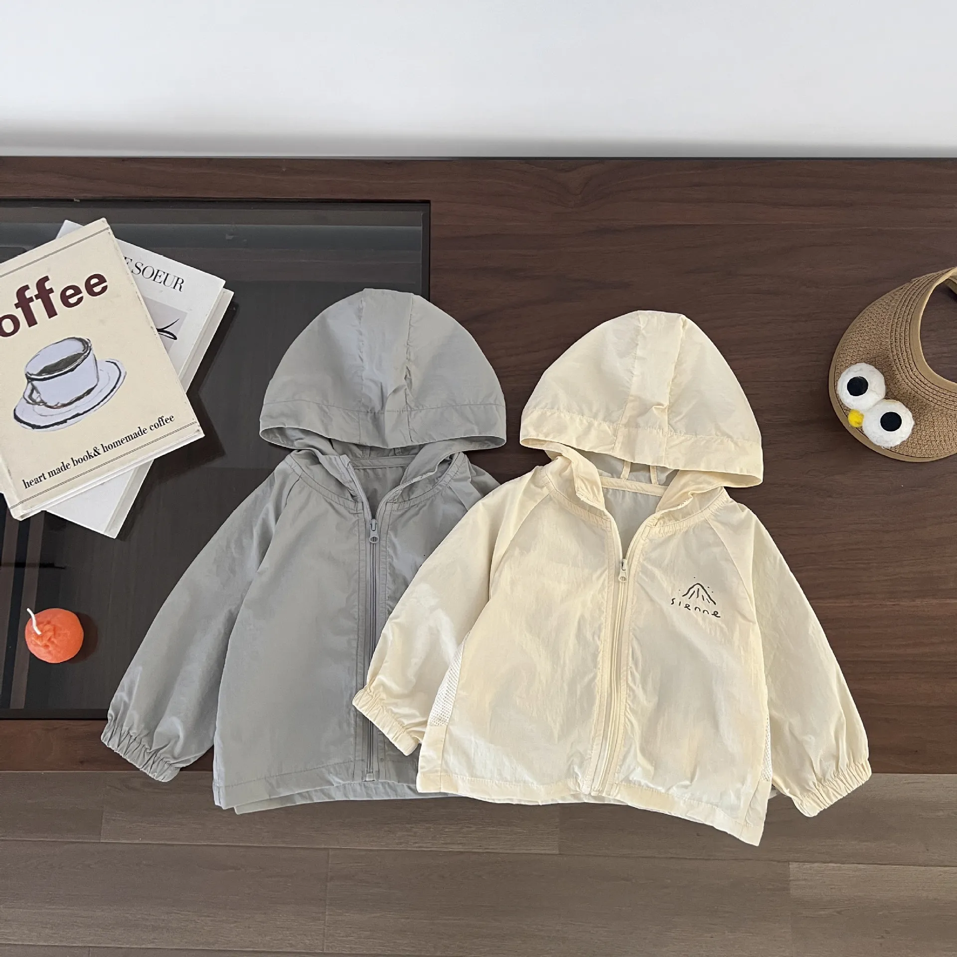2026 Summer New Baby Sunscreen Clothing Infant Girls Long Sleeve Hooded Coat Boys Thin Casual Zipper Cardigan Toddler Clothes