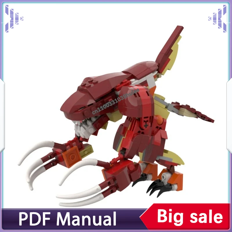 

Alternate Build Fierce Monster MOC Bricks Kit, Scary Beast Figure for Adult Hobbyists and Display