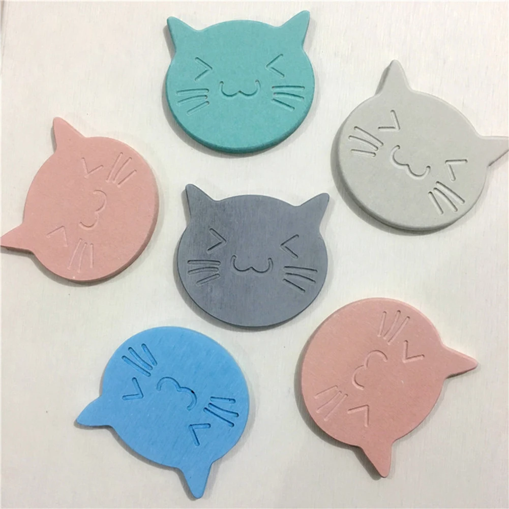 Cute Quick-drying Cartoon Cat Shape Water Absorption Cup Pad Placemat Kitchen Gadget Coaster Drinkware