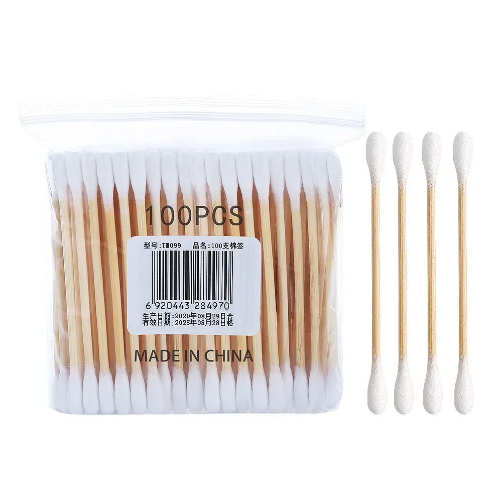 Cotton Swabs 1000pc/lot Double Head  Nose Ears Cleaning Women Make Up Cotton Buds Tip for Wood Sticks Health Care Tools