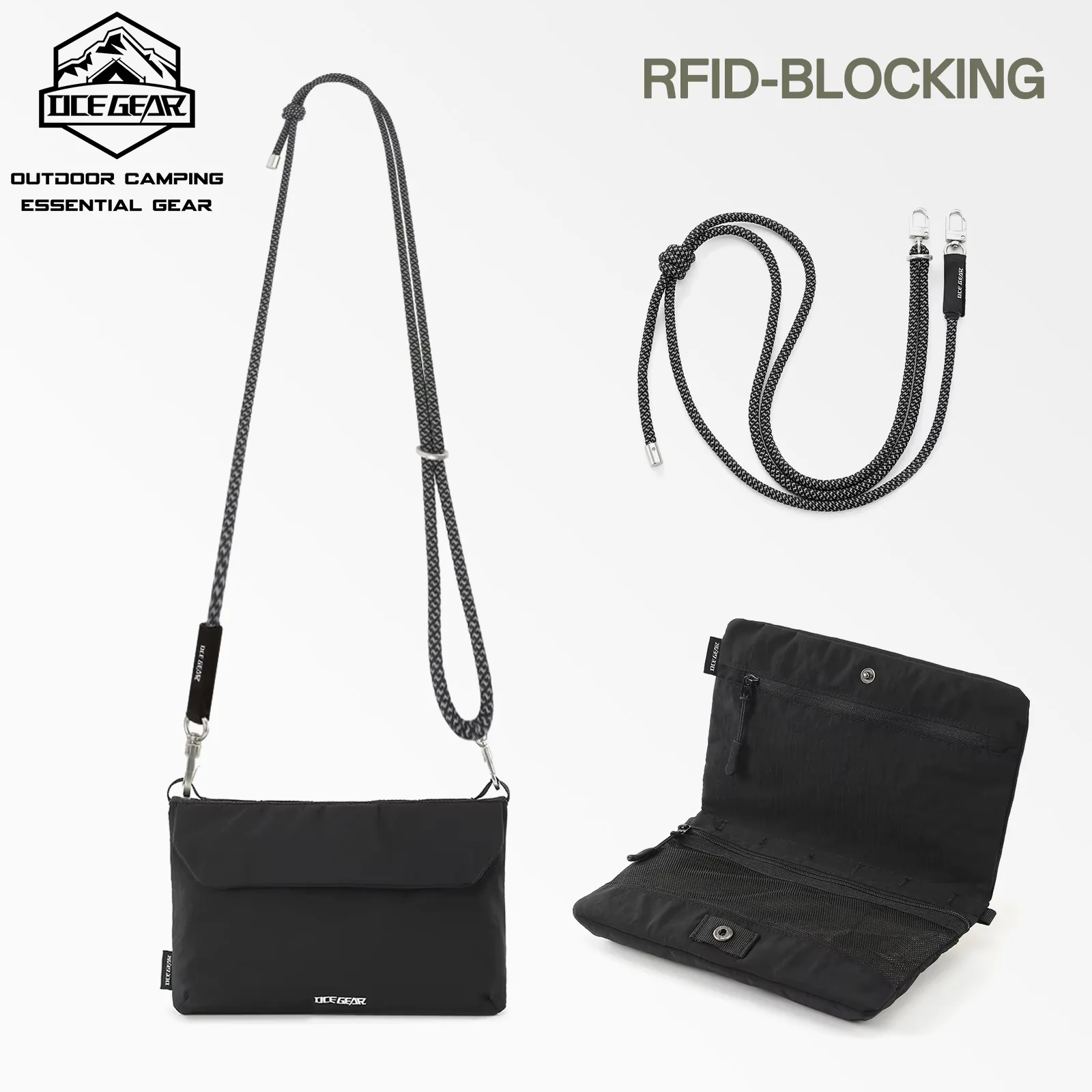 

Маленькая сумка через плечо OCEGEAR с регулируемыми веревочными ремнями, легкая компактная сумка для телефона для путешествий, уличный модный аксессуар