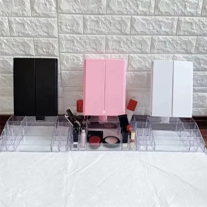 Multifunktionaler LED-Schminkspiegel 1/2/3X Vergrößerungs-Waschtisch 180 °   Rotation mit 22 LED-Leuchten für den Haushalt, Desktop-Make-up-Beleuchtung