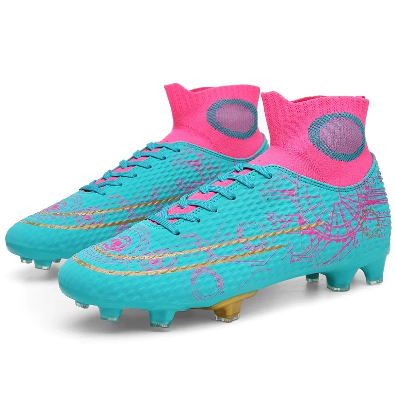 

Quality Soccer Cleats Boots Messi Football Shoes Wholesale Genuine Chuteiras Society Outdoor Futsal Training Matches Sneakers