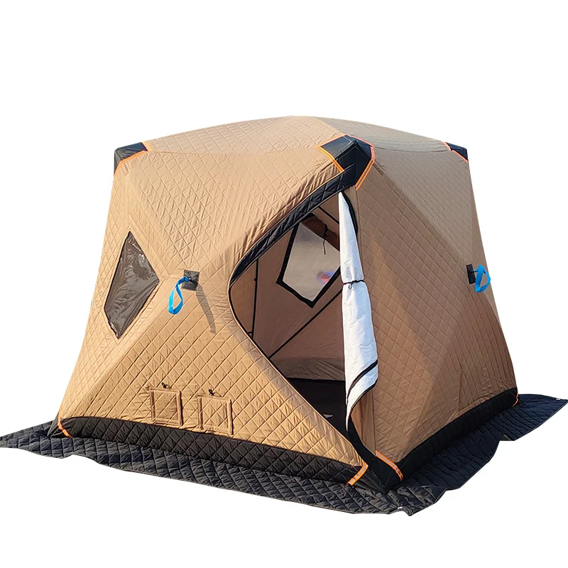 

Outdoor Autumn and Winter Camping Tent, Portable, Thickened and Padded, Cotton Fishing Tent, Warm, Windproof and Cold-proof.