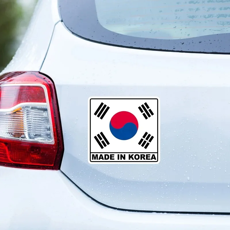 Made In Korea Korean Flag Sticker Waterproof Vinyl Decal for Car Bike Motorcycle Truck Pegatinas Para Coche 10CM PVC KK