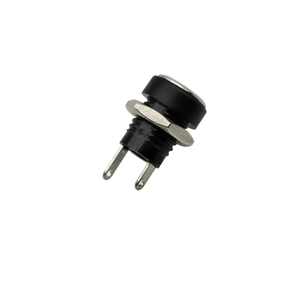 10/5/2Pcs 5.5X2.1Mm Dc Voeding Vrouw Jack Panel Mount Connector 5.5*2.1Mm Dc Socket Plug 2 Been Terminal Plug Adapter
