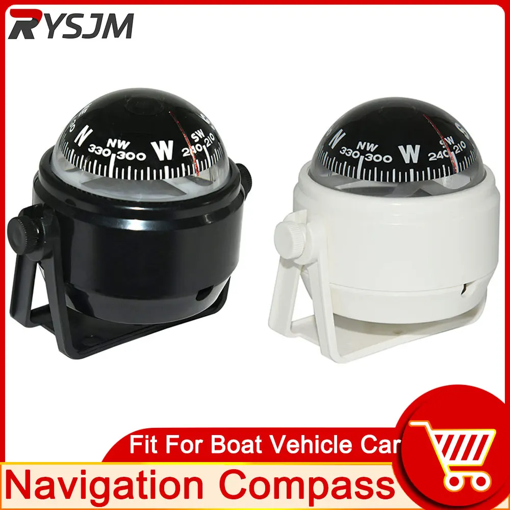 Boat Compass Waterproof Nautical Compass Sea Pivoting Marine With Electronic LED Light For Marine Navigation Positioning