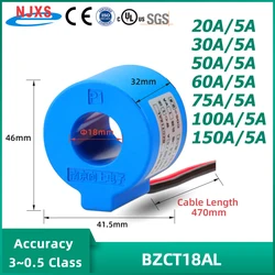 High Quality Mini Standard Current Transformer AC 30A 50A 60A 75A 100A 150A 5A Ammeter BZCT18AL Micro Toroidal Coil CT Supplier