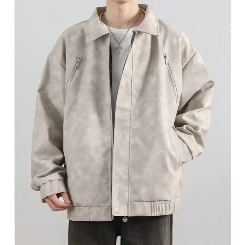 

Мужская куртка с повседневным воротником American High Street Sle, весенне-осенняя модная верхняя одежда irt M, модель из полиэстера