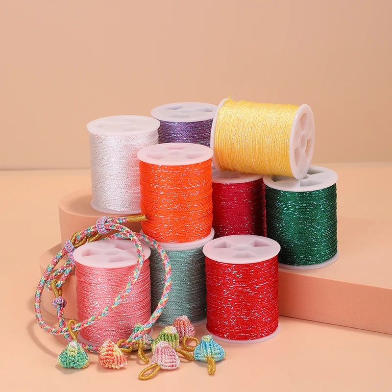 0.4mm 25m Shiny Nylon Thread Cord Macrame Cords For Bracelet Necklace Braided String Rope Line DIY Tassels Beading Accessories