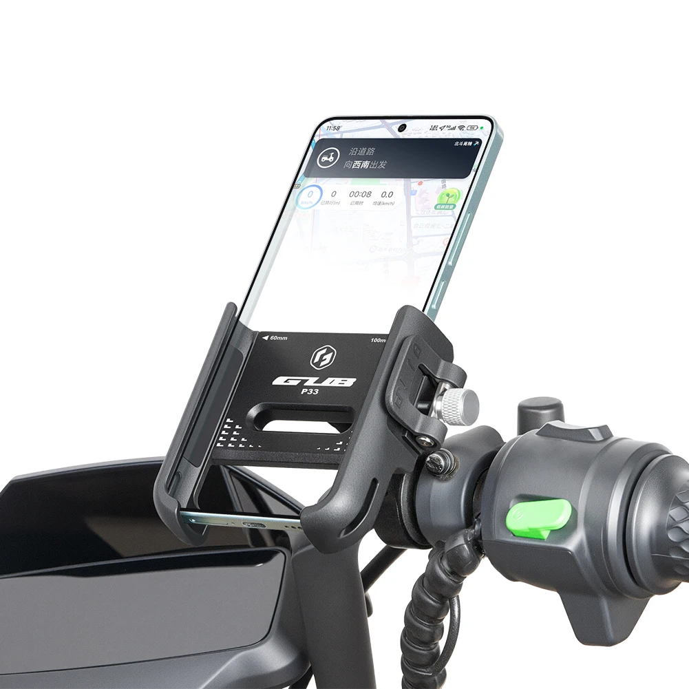 GUB P33 360 Grad drehbarer elektrischer Fahrrad-Telefonhalter für iPhone, Reiten, Fahrrad, MTB, Motorrad, Ständer, Halterung, rutschfest, Radfahren – Detail 5