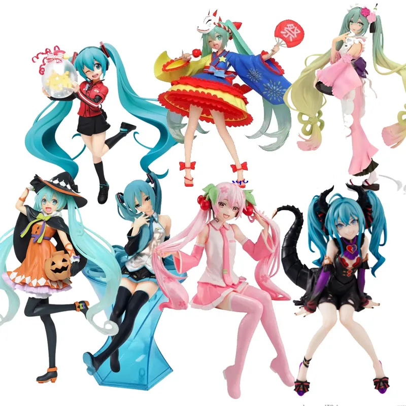 

Оригинальные Sega Taito VOCALOID Hatsune, большая коллекция, Сакура Мику, аниме-фигурки, игрушки для детей, подарки