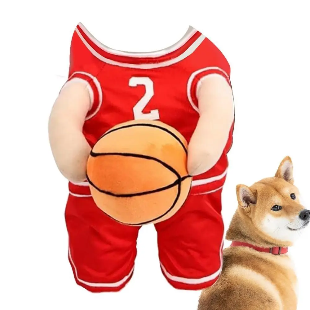 Disfraz de baloncesto para perro, disfraz de Halloween, pelota de sujeción, decoración para mascotas, ropa S/M/L, disfraz transpirable para jugador de cachorro