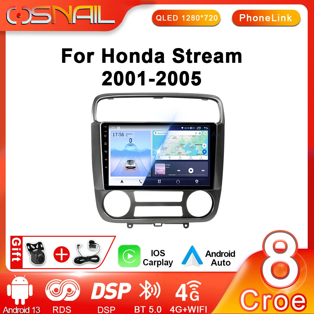 

Для Honda Stream 1 2000-2005 Android Авто Авто Радио GPS Навигация Мультимедийный Видеоплеер Стерео Авто Carplay 2 Din Головное устройство