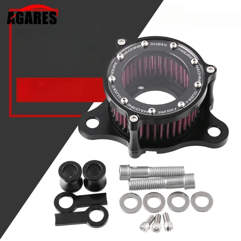 Air Cleaner Intake Filter System Kit for Sportster XL883 XL883N XL883R XL883P XL1200 XL1200L XL1200X Iron 883 Forty Eight XL1200