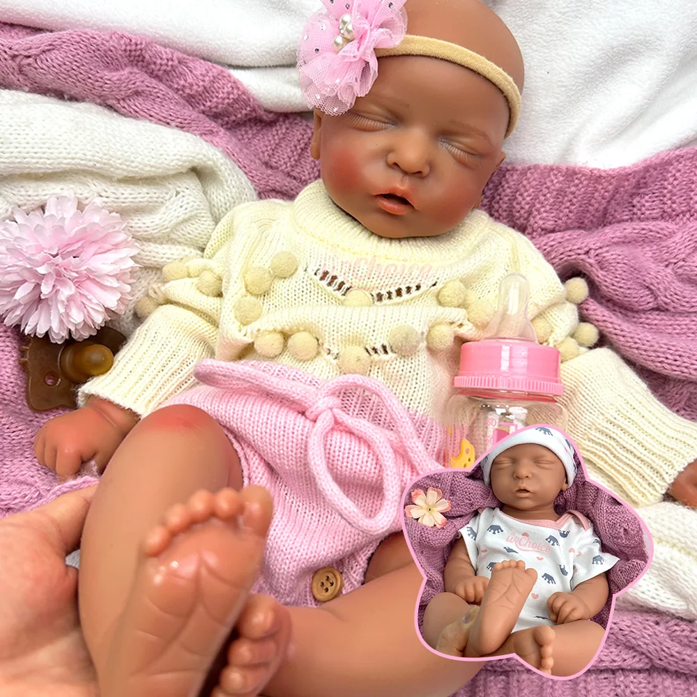세척 가능한 풀 실리콘 리본 베이비돌 18인치 실물 같은 리본돌 수제 페인팅 신생아 인형 무네카 어린이 선물용