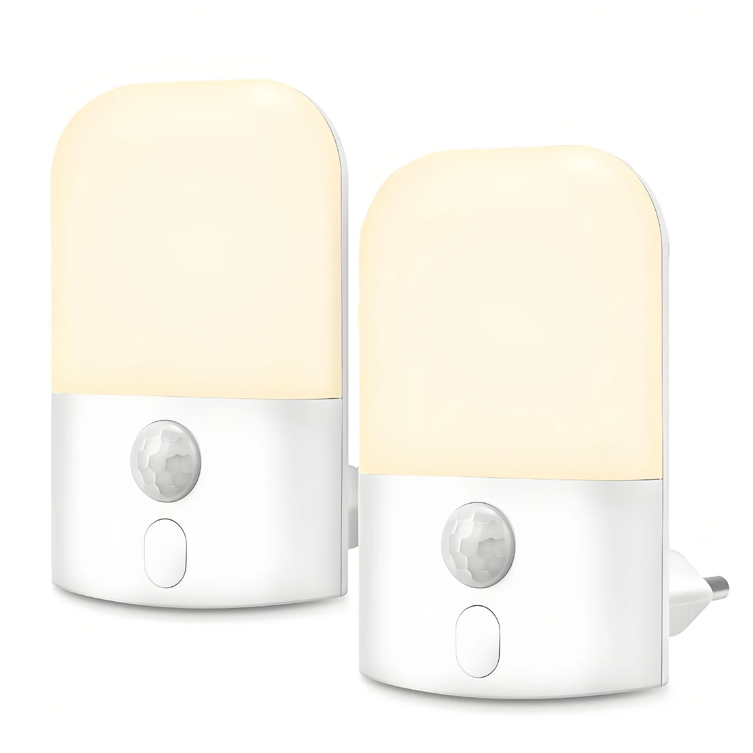 PIR Motion Triggered Plug‑in LED Night Light Soft Warm Illumination Wall Socket Lamp For Night Walking Bedroom Toilet Indoor Hou