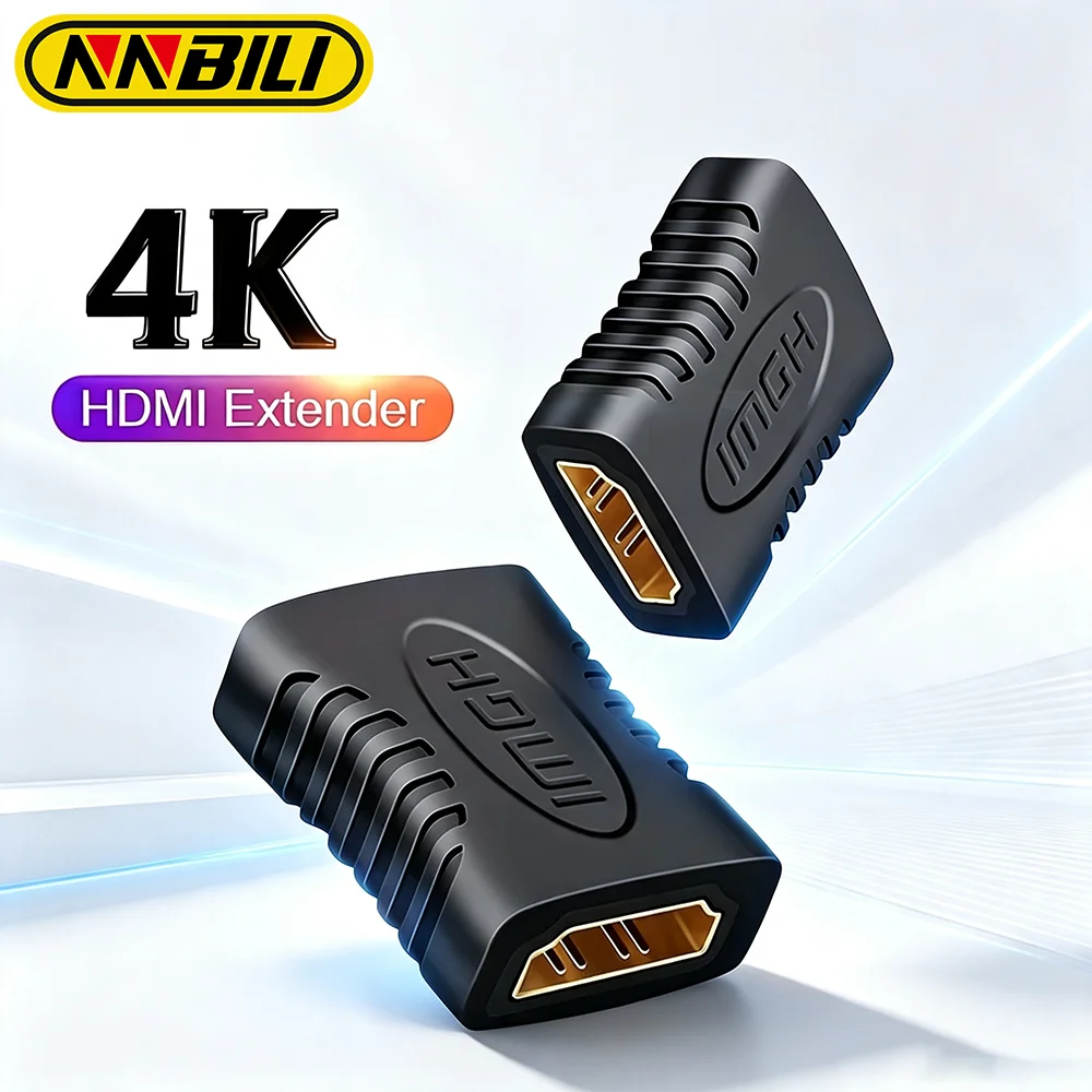 NNBILI 4K HDMI Extender Female To Female Converter Extension Adapter For Monitor Display Laptop PS4/3 PC TV Hdmi Cable Extension