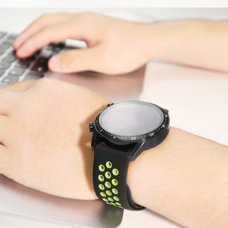 22mm 20mm Silicone Watch Band For Samsung Galaxy Watch 7 FE 6 5 Pro 4 Classic Active 2 Hole Sport Bracelet Huawei GT 4 3 2 Strap