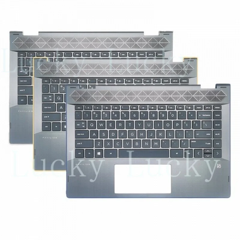 

Клавиатура US для HP Pavilion X360 14 14-CD TPN-W131, чехол-накладка на подставку для рук, черный