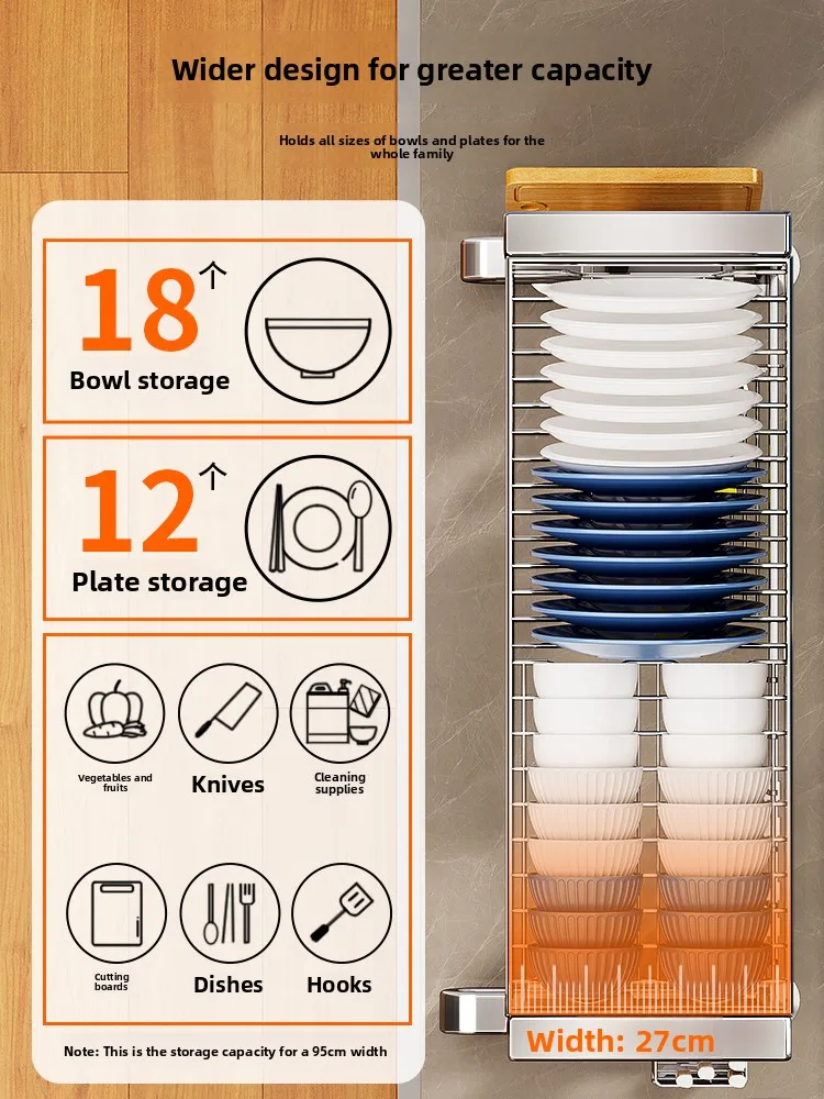 Multifunctional Kitchen Sink Rack Doopon 304 Stainless Steel Dish Drainer Storage Shelf for Utensils And Plates Simple Style
