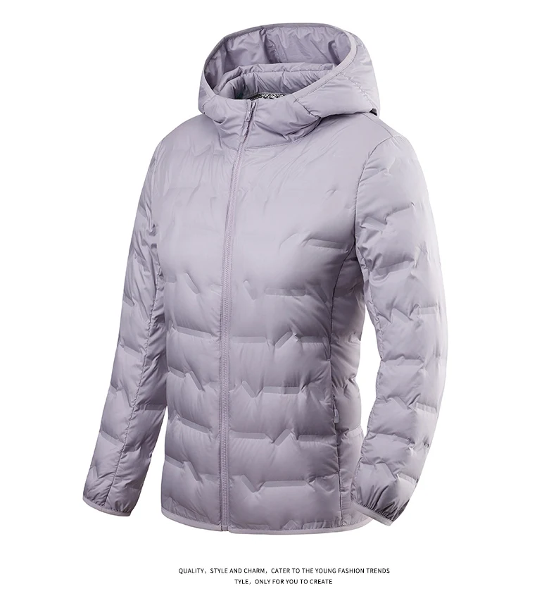 EUMERGX Winter Warme Daunenjacke für Damen Wandern Camping Klettern Trekking Graphen-Futter Mantel Entendaunen Leichte Polsterjacke – Detail 20