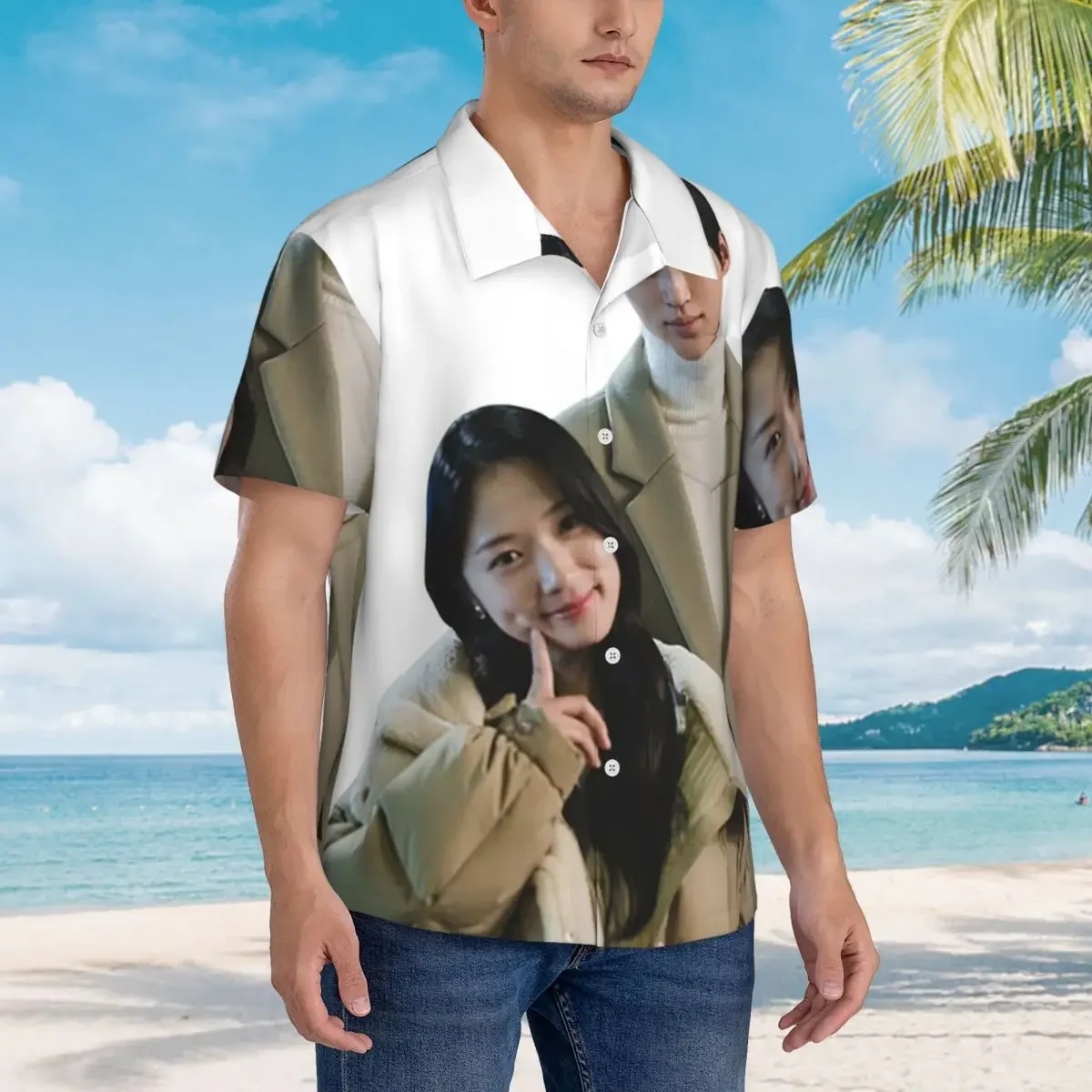 

Lovely Runner Kdrama Fanart Hawaiian Shirts Casual Men Short Sleeve Shirt for Summer Beach Men's Button Tops