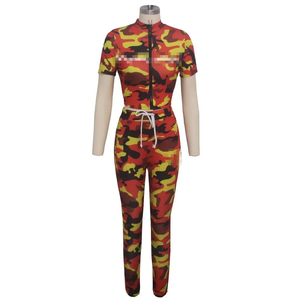

SMR8002 сексуальный модный спортивный костюм с камуфляжным принтом, женский комплект, модель в европейском и американском стиле, Лидер продаж