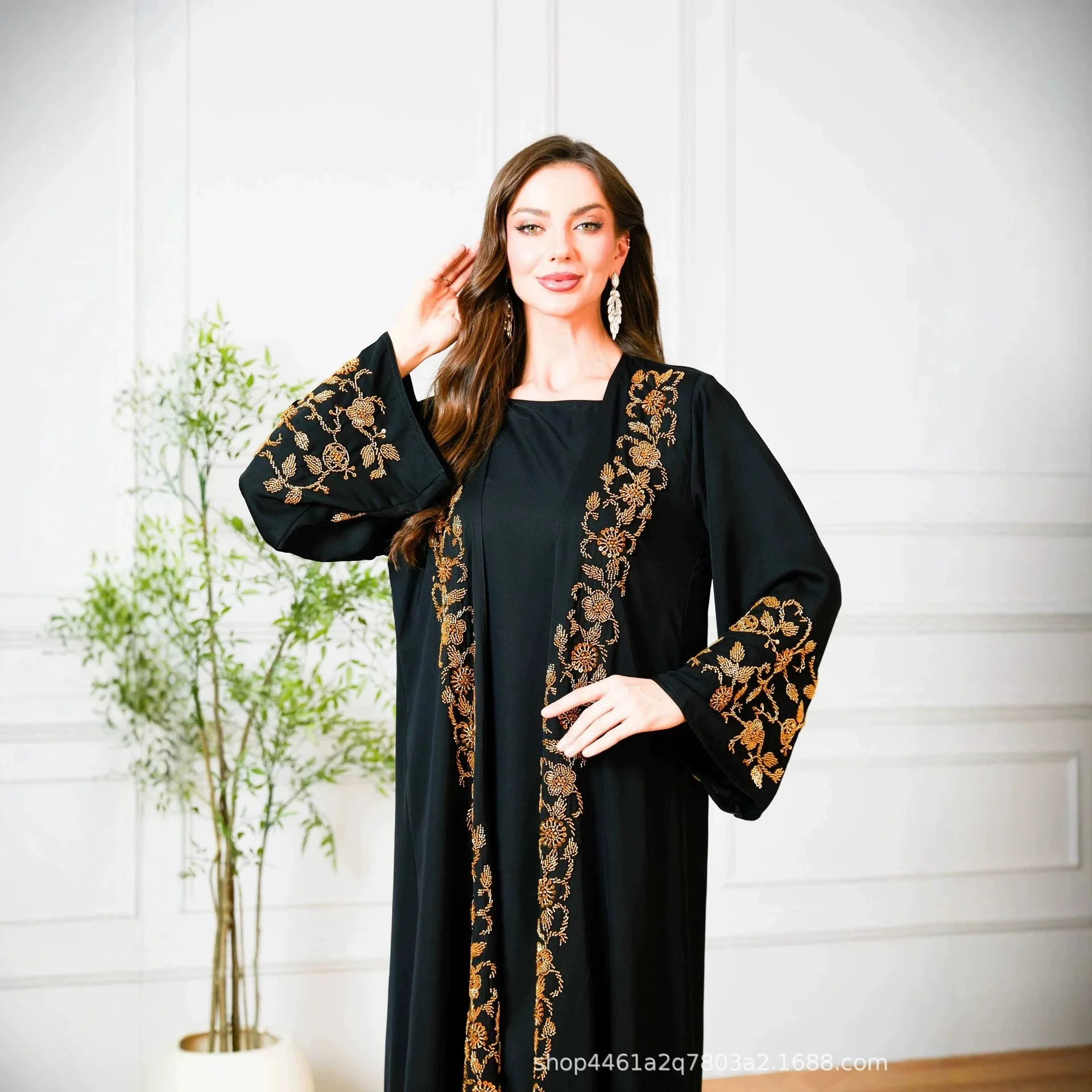Women Traditional Dresses Abay - Embroidery Hijab 评论和价格